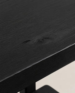 Solid Sheesham Wood C Shape Side Table for Living Room | Modern Sofa End Table | Wooden Laptop Table for Bed | 