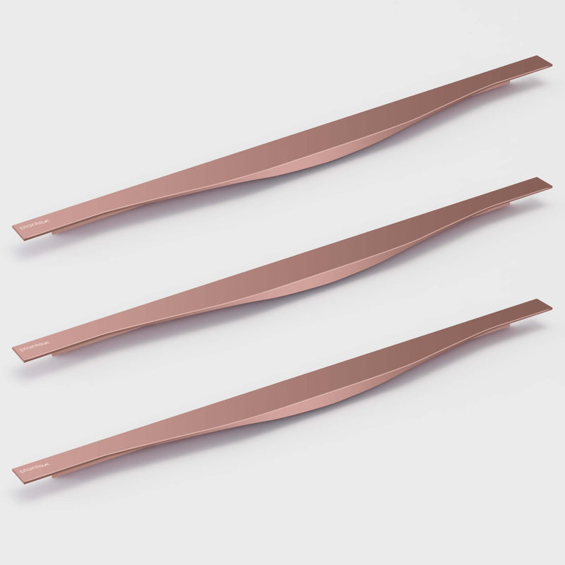 Plantex Profile Handle for Kitchen Cabinet/18 Inch Aluminium Drawer Profile Handle/Wardrobe Pull Handle for Home/Office/Hotel - Pack of 3 (Rose Gold) (Model APS-PF-1001)-1