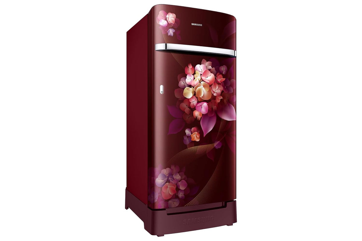 Samsung 189 L, 5 Star, Digital Inverter, Direct-Cool Single Door Refrigerator (RR21H2H25HT/HL, Red, Hydrangea Plum, Base Stand Drawer, Single Touch)-2