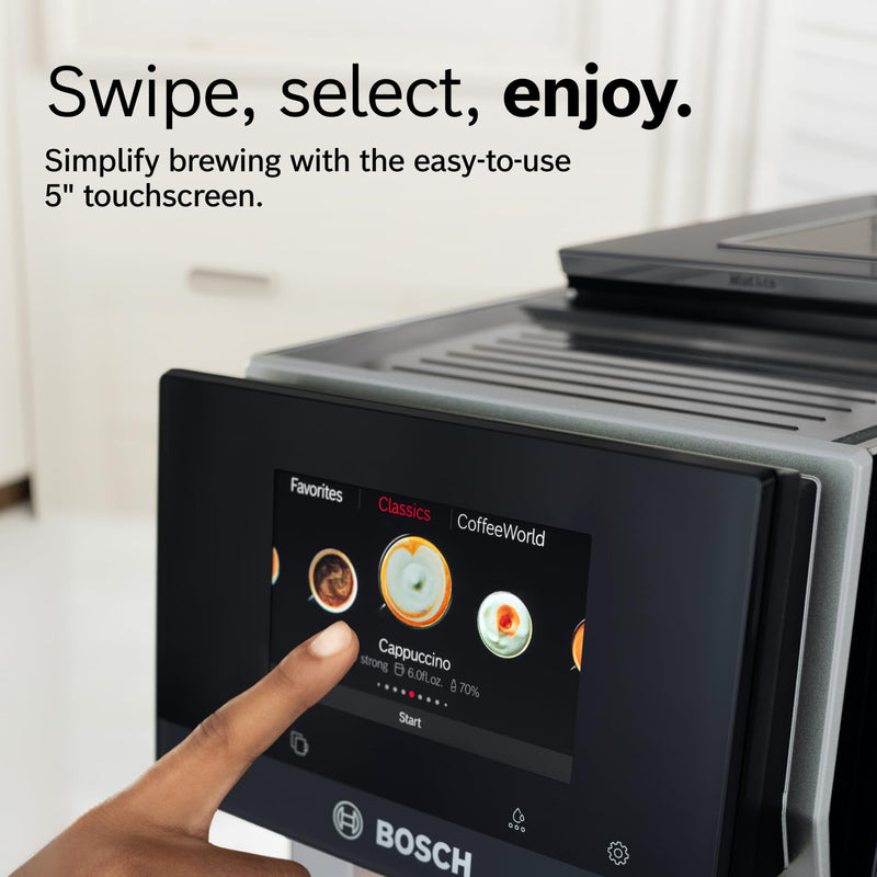 Bosch Fully Automated Espresso Machine with Built-in Milk System, Stainless Steel