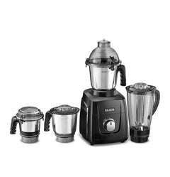 Sujata MG03 Mixer Grinder|1000 Watts Double Ball Bearing Motor|24000 RPM|Non-Stop 90 Mins Running|4 Jars including 1750ml Blender with Coconut Milk Extractor, 1500ml, 1000ml, 500ml Jar|Red & Black