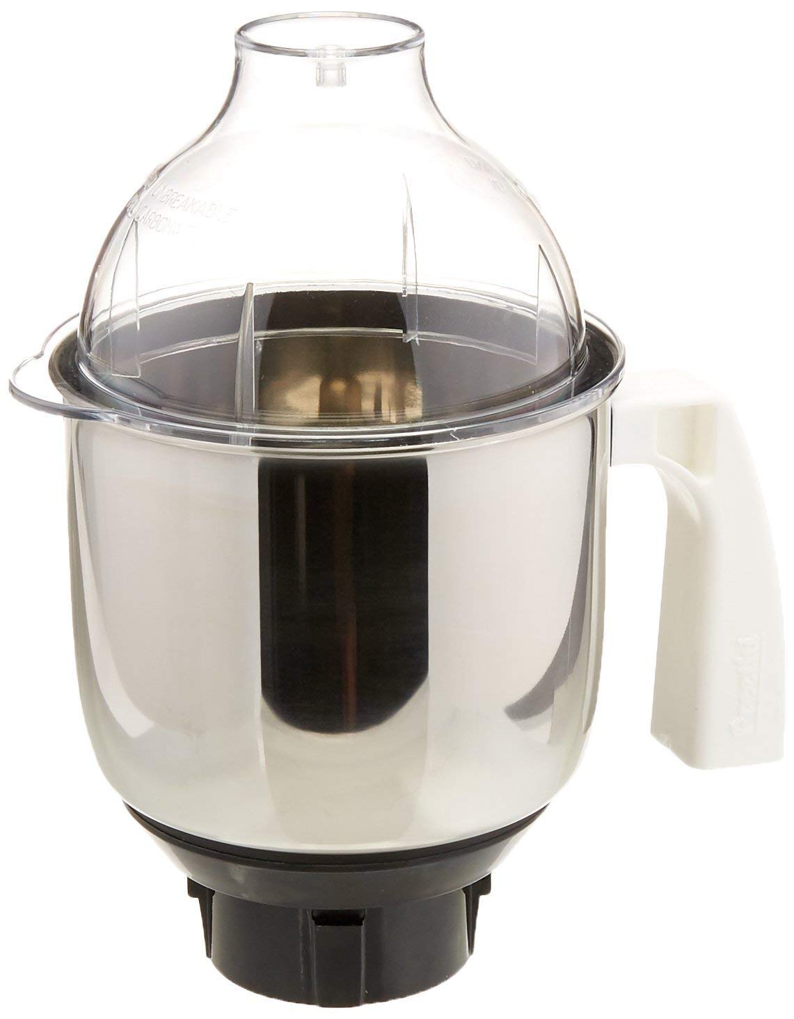 Preethi MGA-501 0.4-Litre Chutney Jar (Steel/Transparent) | Machine Ground & Polished Blades | Quick Grinding | High Grade Nylon Couplers | 1 Year Warranty |Transparent Lid