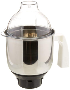 Preethi MGA-501 0.4-Litre Chutney Jar (Steel/Transparent) | Machine Ground & Polished Blades | Quick Grinding | High Grade Nylon Couplers | 1 Year Warranty |Transparent Lid