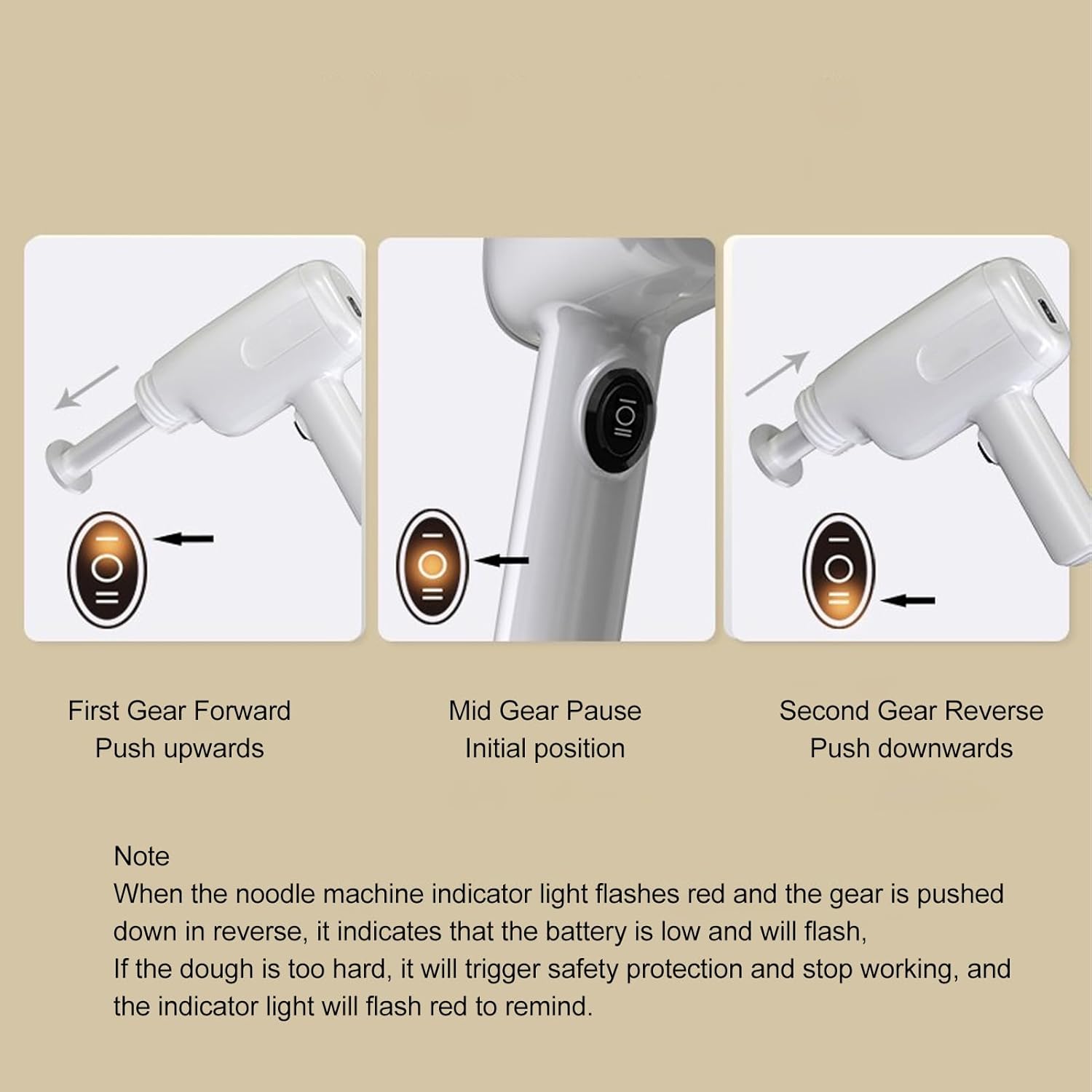 Handheld Electric Pasta Maker, Pasta Roller Machine 6 in 1 Cordless Pasta Machine, Portable Noodle Maker, Ramen Noodle Maker Homemade Spaghetti Maker Machine, Automatic Noodle Press