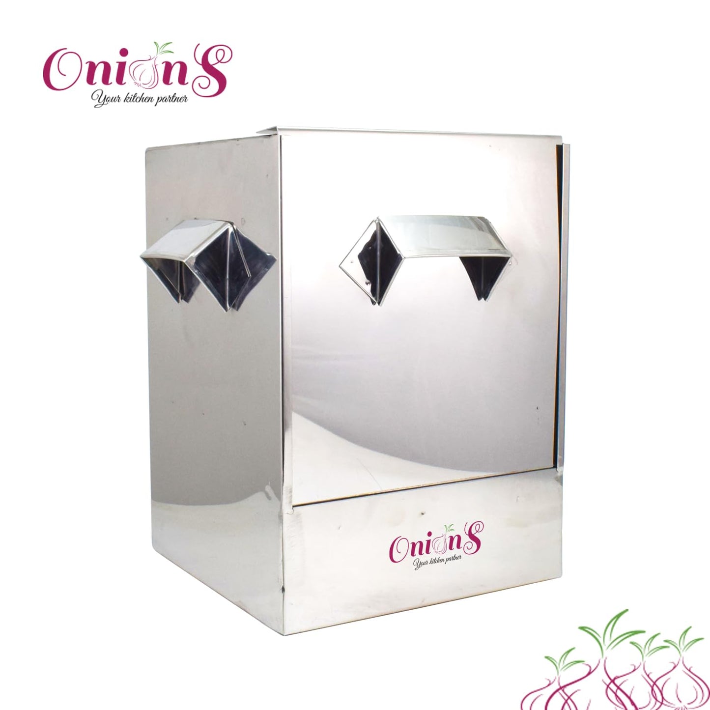 Onions Stainless Steel Cauka/Square/Cubic Idly Cooker 6 Plates comes with 6 Regular Idly & 2 Tatte Idly/Dhokla Plates. Gas Stove and Induction Stove Compactible FOR HOME USE