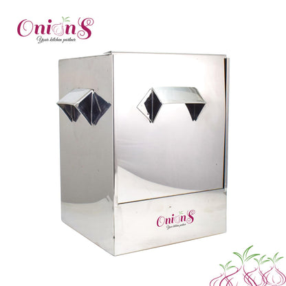 Onions Stainless Steel Cauka/Square/Cubic Idly Cooker 6 Plates comes with 6 Regular Idly & 2 Tatte Idly/Dhokla Plates. Gas Stove and Induction Stove Compactible FOR HOME USE