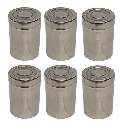 Dynore Stainless Steel 6 Pcs Multipurpose Spice Small Storage Container| Kitchen Masala Storage Container Set | 80 ml Each Container