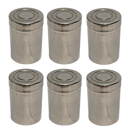 Dynore Stainless Steel 6 Pcs Multipurpose Spice Small Storage Container| Kitchen Masala Storage Container Set | 80 ml Each Container