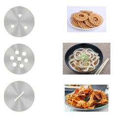 12-Pack Stainless Steel Replacement Discs – Interchangeable Molds/Dies for Handheld Murukku Maker, Idiyappam Noodle Maker, Sev, Pasta & More Compatible with All Automatic Noodle Makers (12)