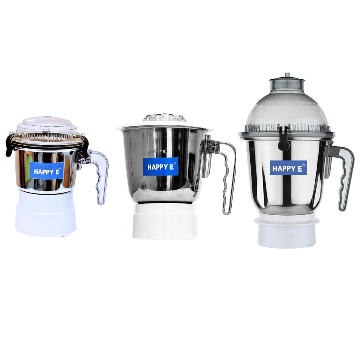 Jar Combo: 400 ml + 1000 ml + 1500 ml Plastic (Transparent) | Compatible with Sujata Mixer Grinder