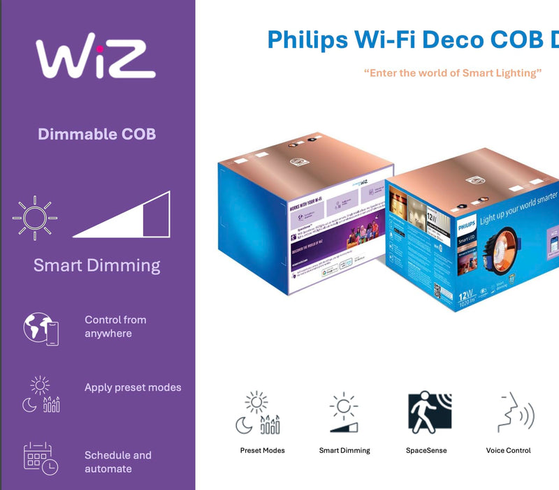 Philips 12W Smart Wi-Fi Dim Deco COB NW Rose Gold