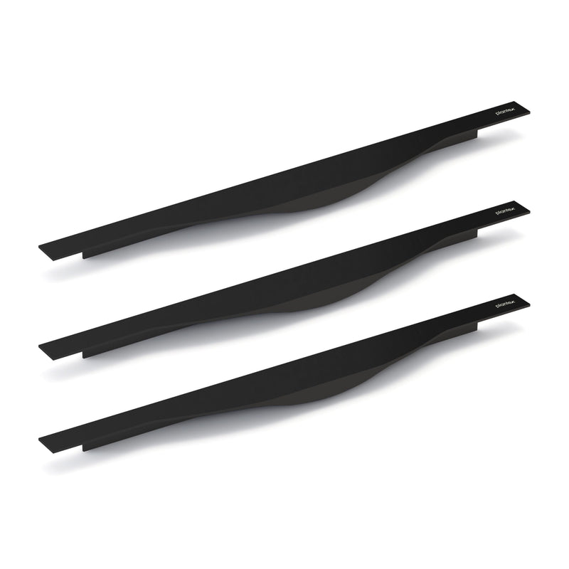 Plantex Profile Handle for Kitchen Cabinet/16 Inch Aluminium Drawer Profile Handle/Wardrobe Pull Handle for Home/Office/Hotel - Pack of 3 (Black) (Model APS-PF-1001)-1