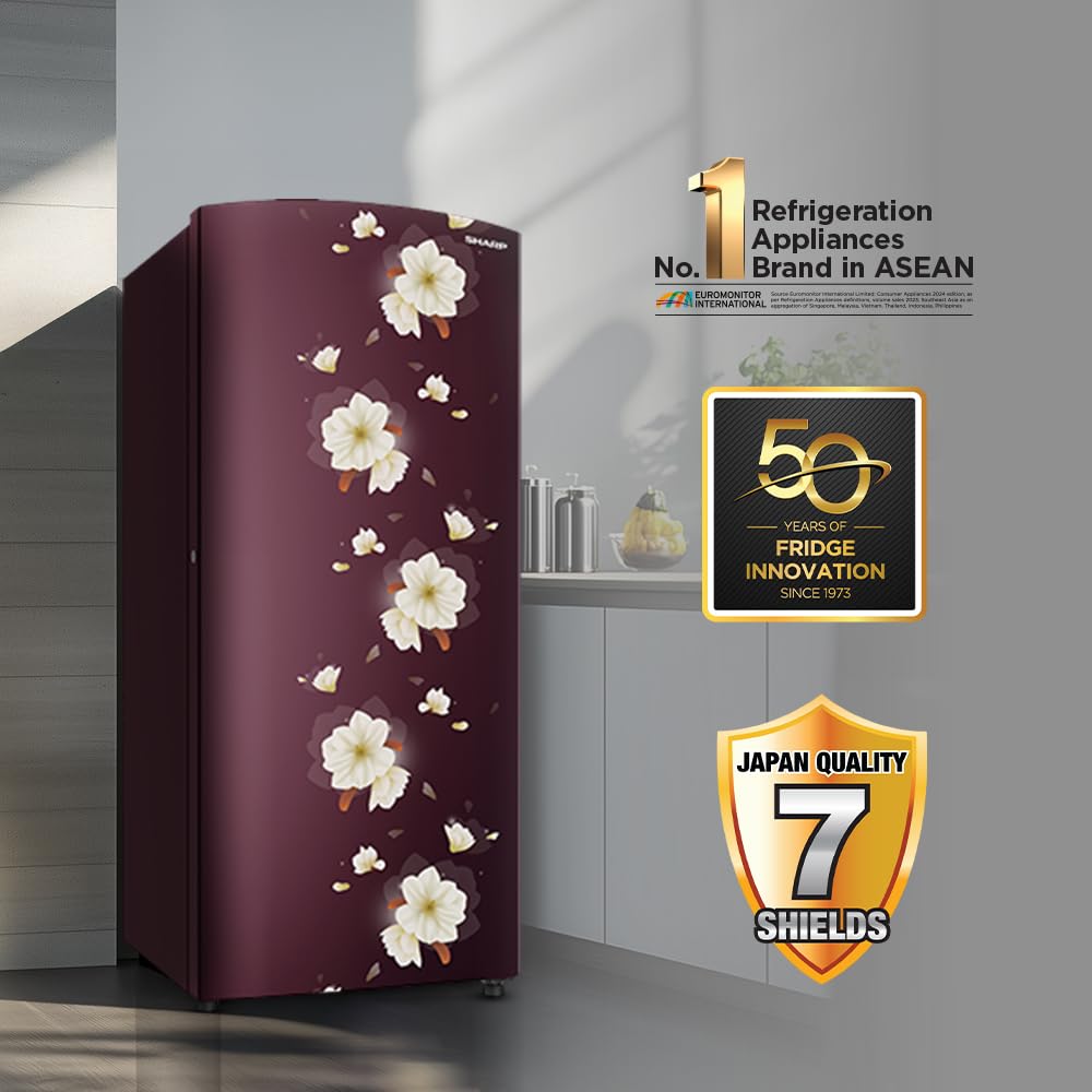 Sharp 197 L Direct Cool Single Door 2 Star Refrigerator (SJ-DF225N2-PRF)-3