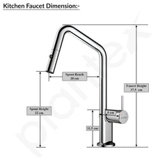 Plantex Single Lever Pull-Down Kitchen Sink Tap/Sink Mixer Tap Hot and Cold/360° Swivel Spout Faucet for Kitchen - Deck Mounted - (8991-Chrome)-3