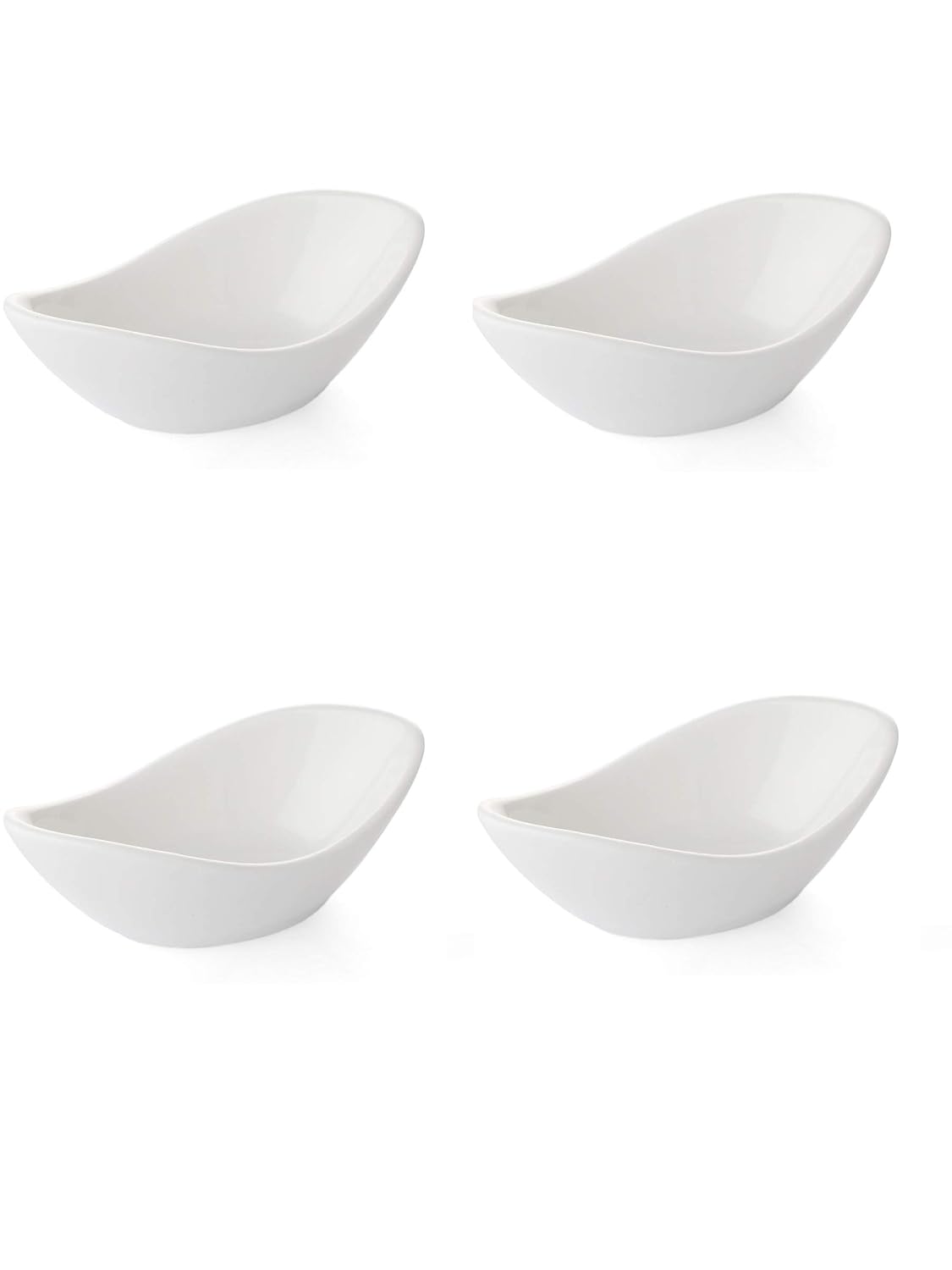 Clay Craft Basics Small,Cute and Smart Boat Dish (40ml) Set of 4 Perfect for Modern Kitchen