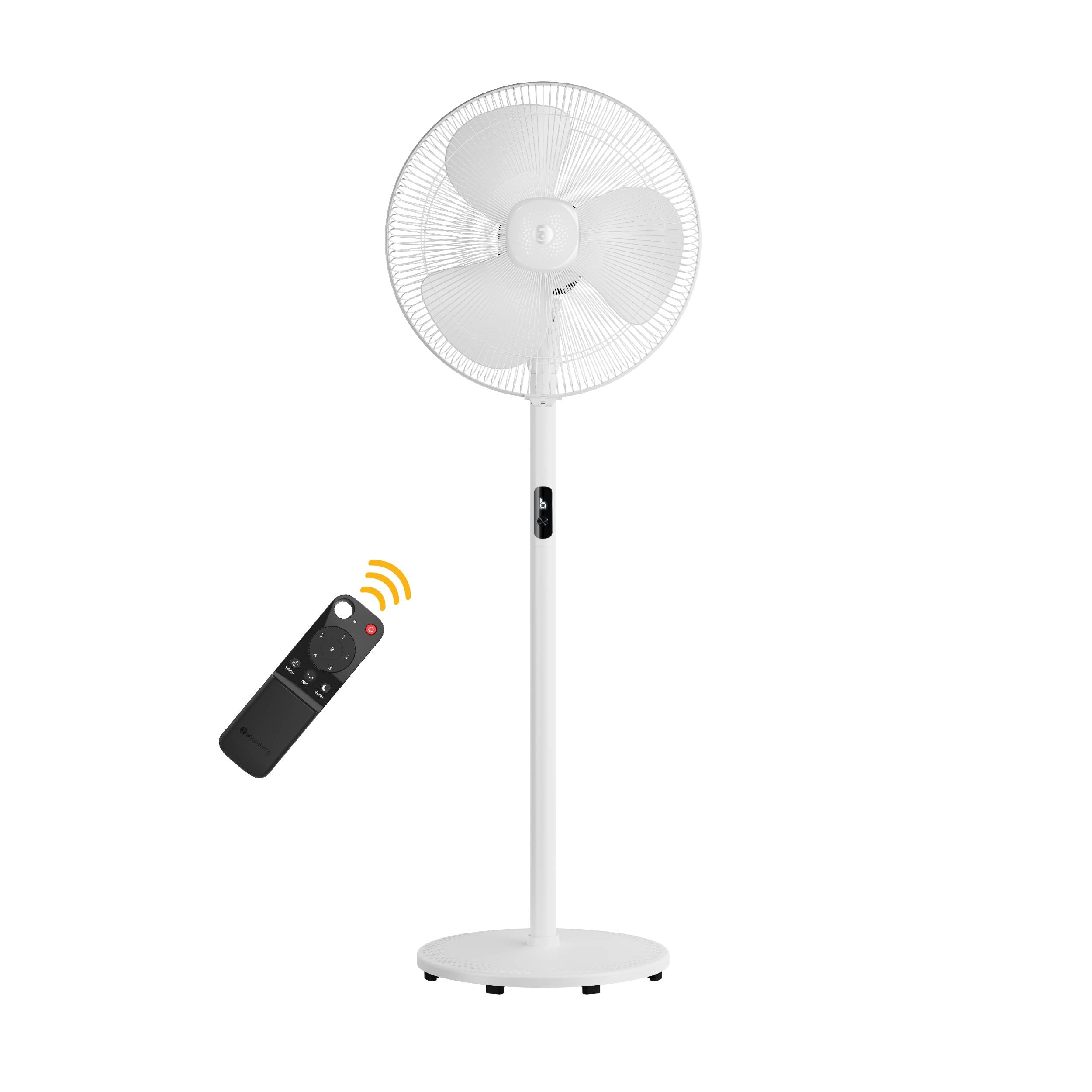 atomberg Renesa 400mm Pedestal Fan | 5-star rated | Ideal for Home & Office | Silent BLDC Stand Fan | 6 Speeds | 35W | Remote with Oscillation, Timer, Sleep | 2 Years Warranty (Midnight Black)