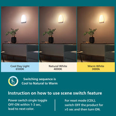 Philips 12W 3 Colours in 1 Decorative Wall Light (Tunable White, B0F2MZVGXS)