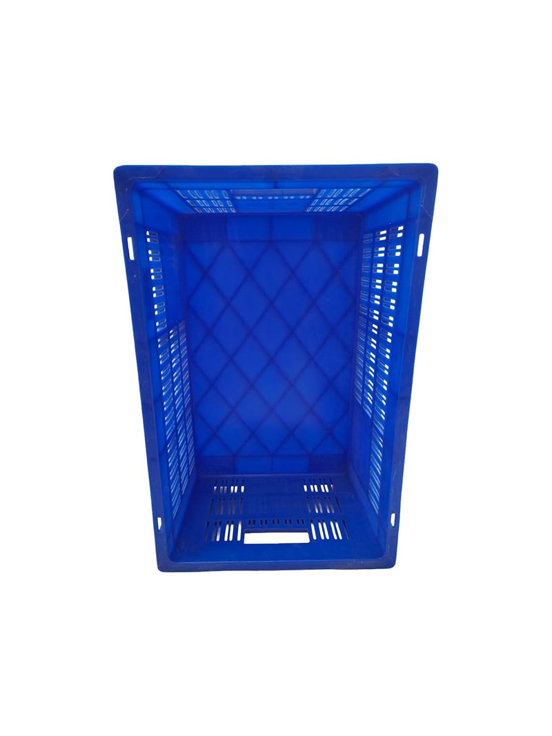 ARISTO Portable and Stackable Plastic Storage Container Box Crate 53150 SP designed for multipurpose storage Blue