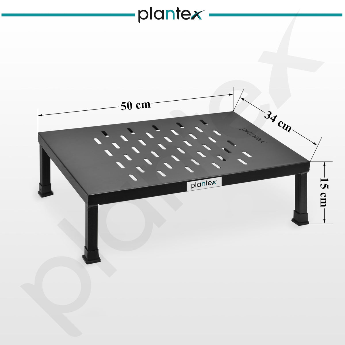 Plantex Oven Stand/Microwave Stand for Kitchen Platform/Microwave Storage Rack for Countertop Organization/Heavy-Duty Metal Shelf - Black-3