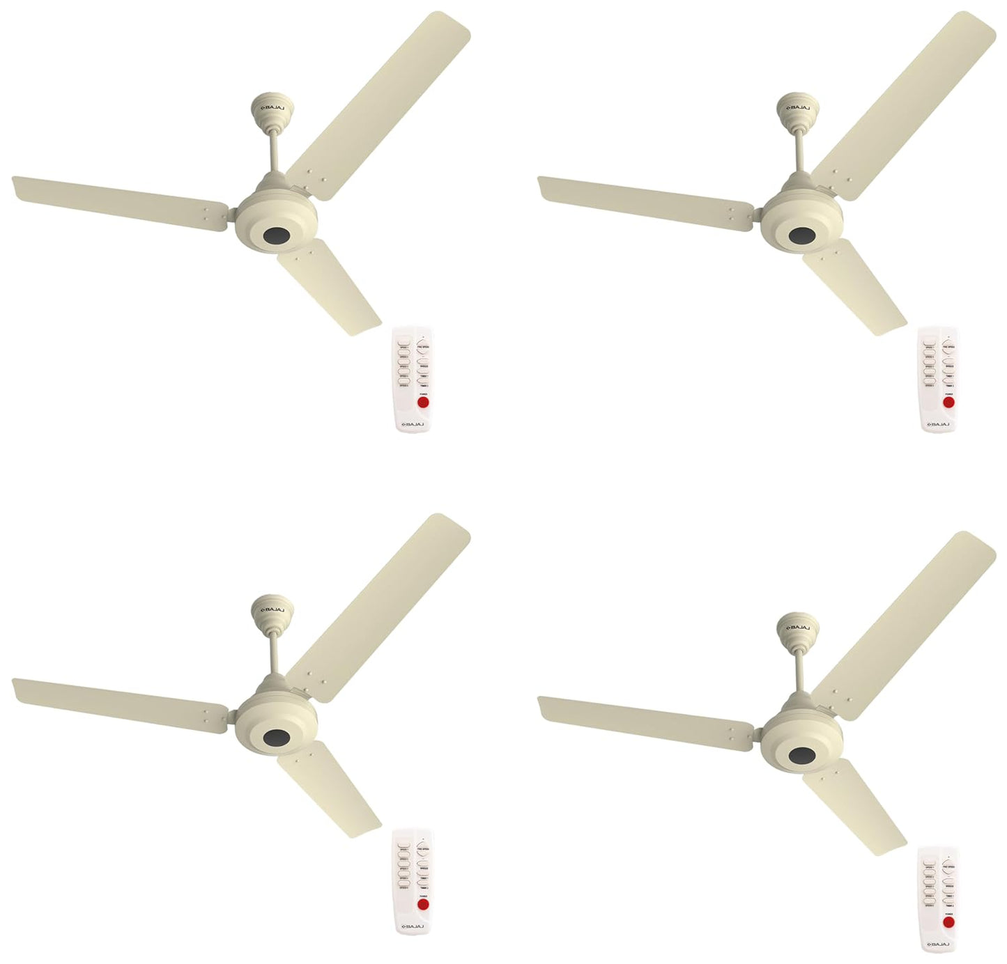Bajaj Energos 12DC5R 1200 mm Silent BLDC Ceiling Fan|5-StarRated Energy Efficient Ceiling Fans for Home|Remote Control|Upto 65% Energy Saving|High Speed|Silent Operation|2-Yr Warranty Ivory