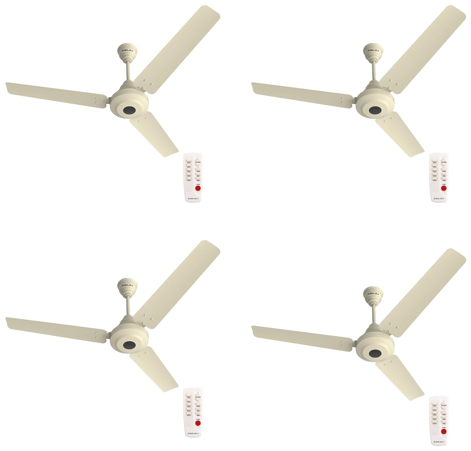 Bajaj Energos 12DC5R 1200 mm Silent BLDC Ceiling Fan|5-StarRated Energy Efficient Ceiling Fans for Home|Remote Control|Upto 65% Energy Saving|High Speed|Silent Operation|2-Yr Warranty Ivory