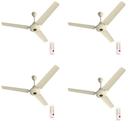 Bajaj Energos 12DC5R 1200 mm Silent BLDC Ceiling Fan|5-StarRated Energy Efficient Ceiling Fans for Home|Remote Control|Upto 65% Energy Saving|High Speed|Silent Operation|2-Yr Warranty Ivory