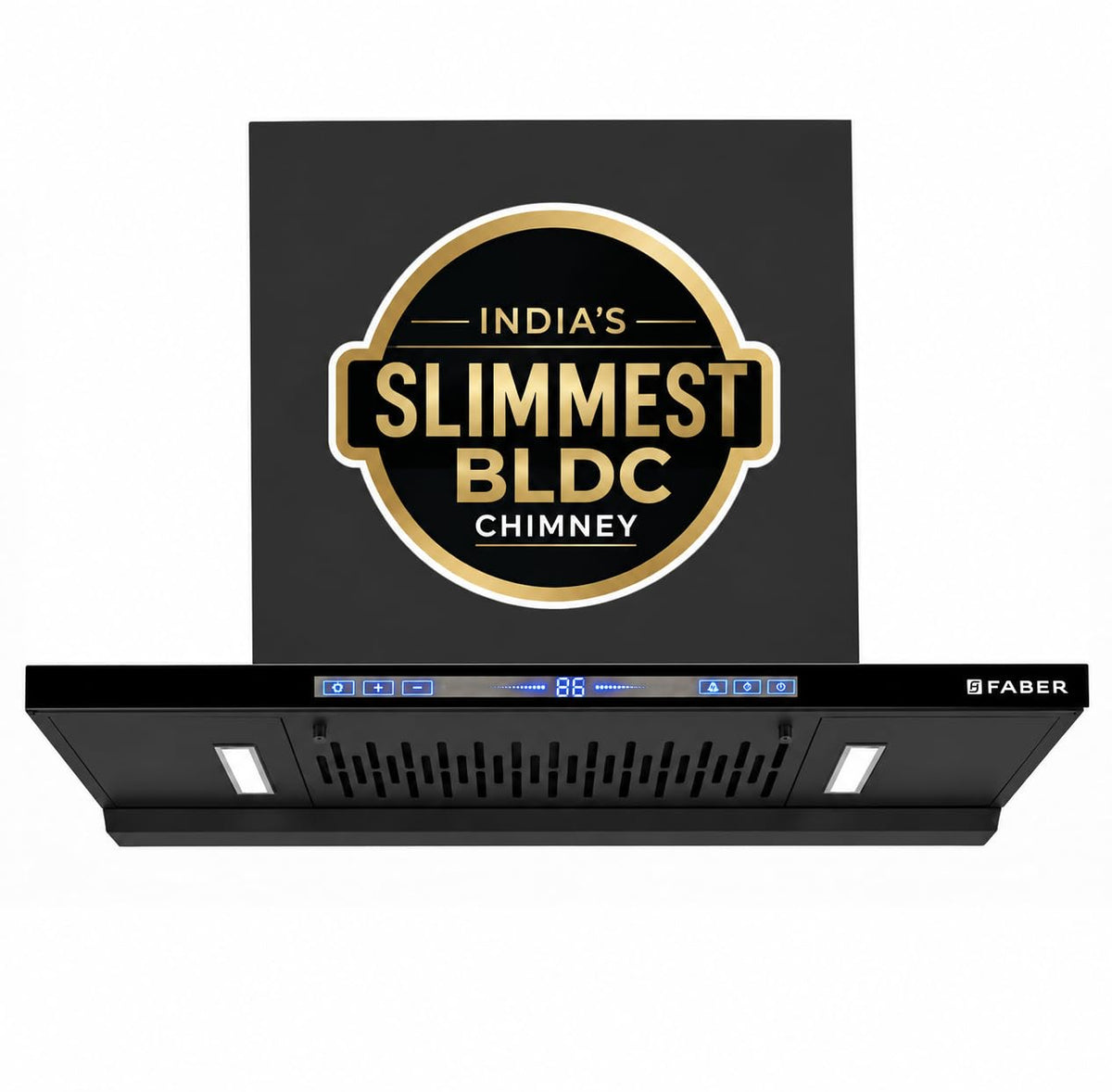 Faber SLIMX 75cm 1500m³/hr BLDC Autoclean Filterless T-Shape Chimney||Built In Oil Collector|Touch & Gesture Control|12Y