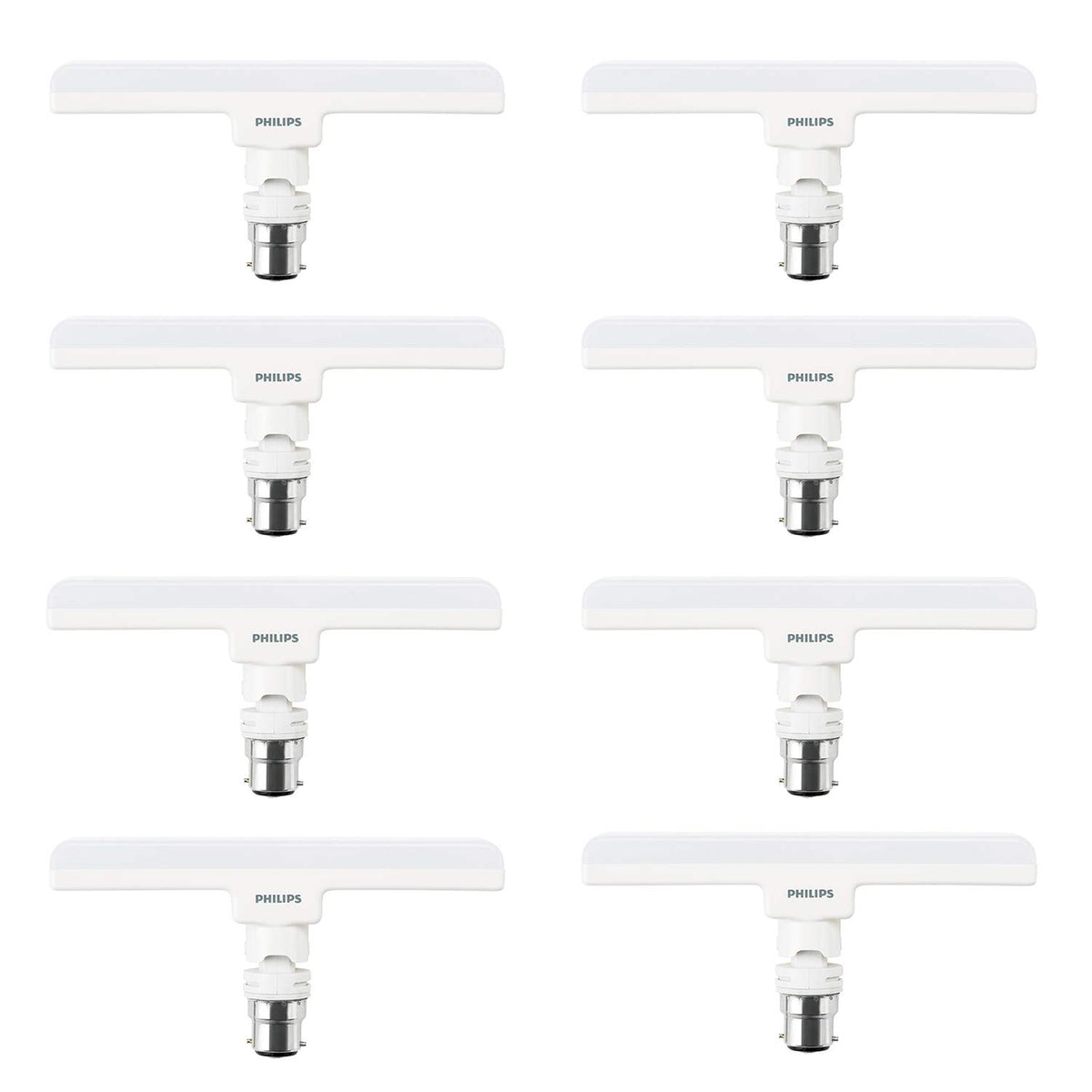 Philips 10W LED Base B22 - Linear Lamp (Crystal White, Pack of 8)