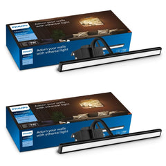 Philips 7-Watts Moonglade Black Picture Light (Pack of 2)