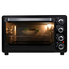 Faber 60L 2200W OTG | Bake, Toast, Roast, Grill | 4 Heating Functions, Upper & Lower Heating, Rottisserie, 360° Convection| Indicator Light, Auto Shut-Off, Ready Bell | Removable Crumb Tray | (Black)