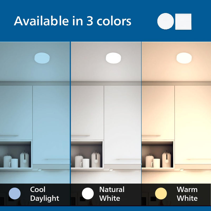 Philips 18 Watt Round Slim Surface Ceiling Light (Warm White, B0DV9PP7WK)
