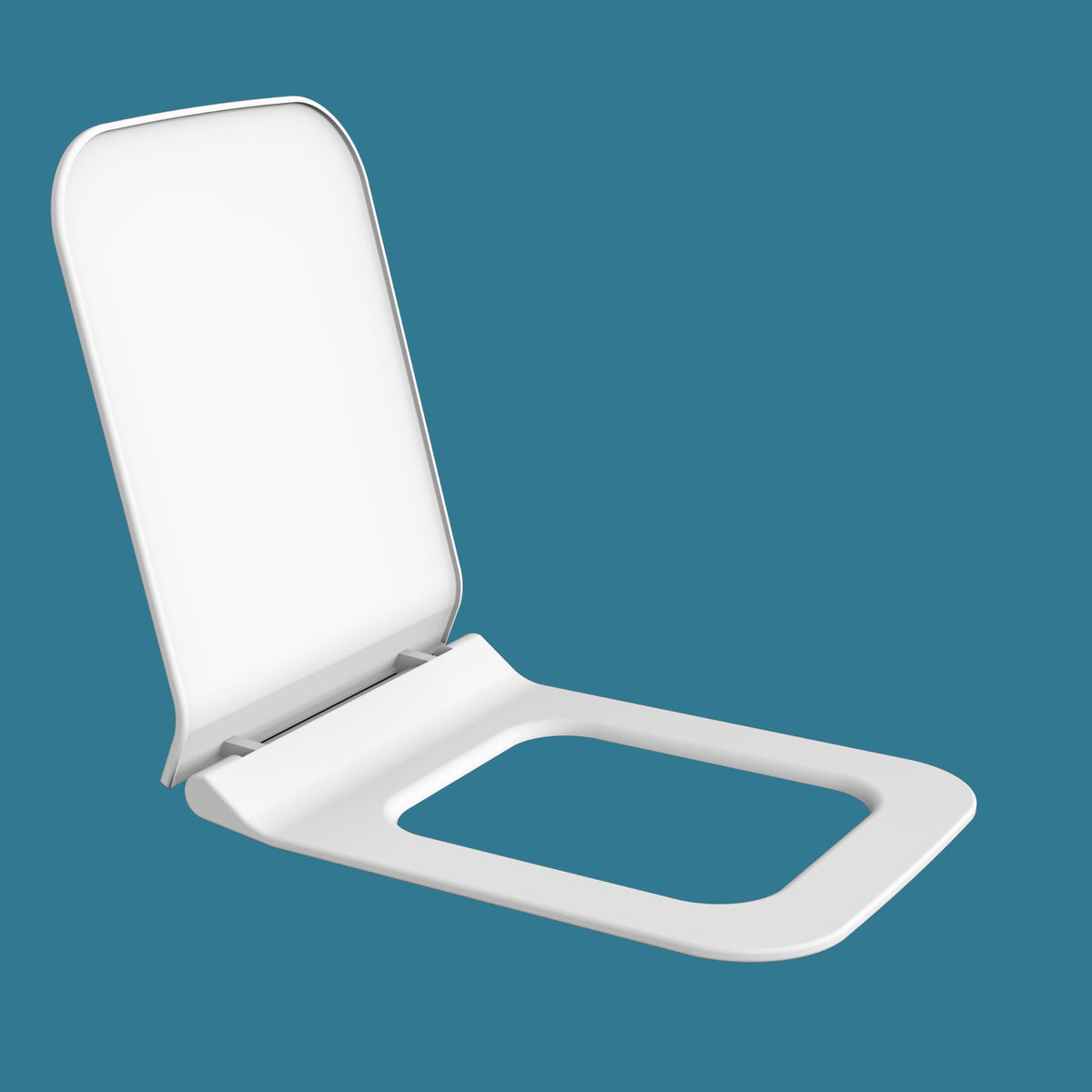 Plantex Polypropylene Toilet Seat/Western Toilet Seats For Bathroom/Soft Closing Toilet Seat/Toilet Seat Cover For Commode - Rectangle Shape (Glossy White)-1
