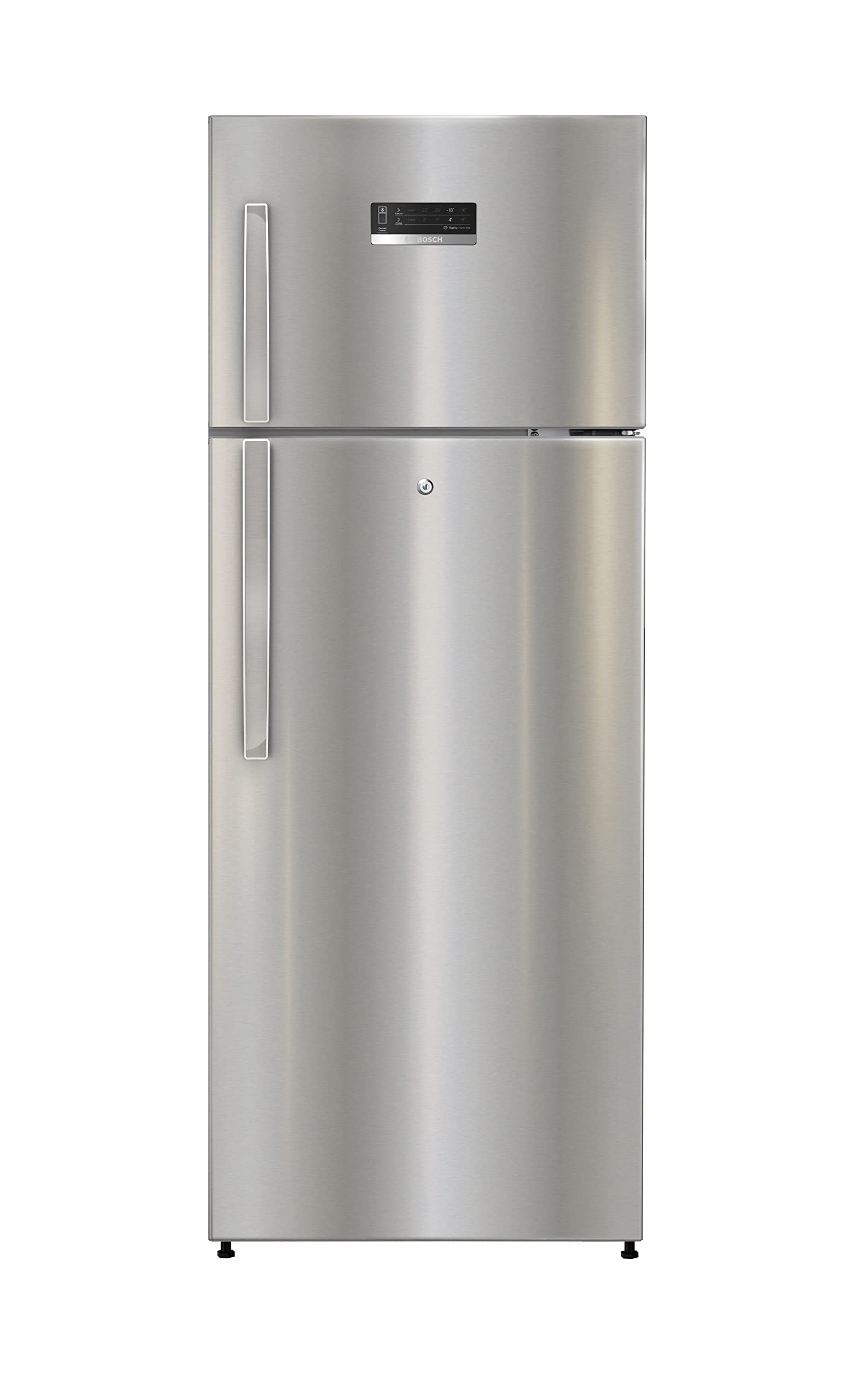 Bosch 243L 3 Star Inverter Frost free Double Door Refrigerator (2023 Model, CTC27S031I, 6-in-1 Convertible, 18 Hours Cooling Retention, Digital Display, Super Freeze, 80min Covert, Silver Inox)