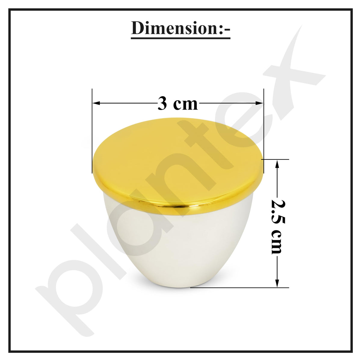 Plantex Knobs for Drawer/Drawer Knobs/Knobs for Cabinets/Pull-Push Knobs for Kitchen/Bedroom Drawer - Pack of 4 (Gold & White)-3