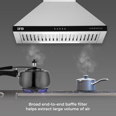 IFB 60cm 960 m3/hr Chimney (OLIM 60 Plus, 2 Cassette Filters, Touch Control, Silver)