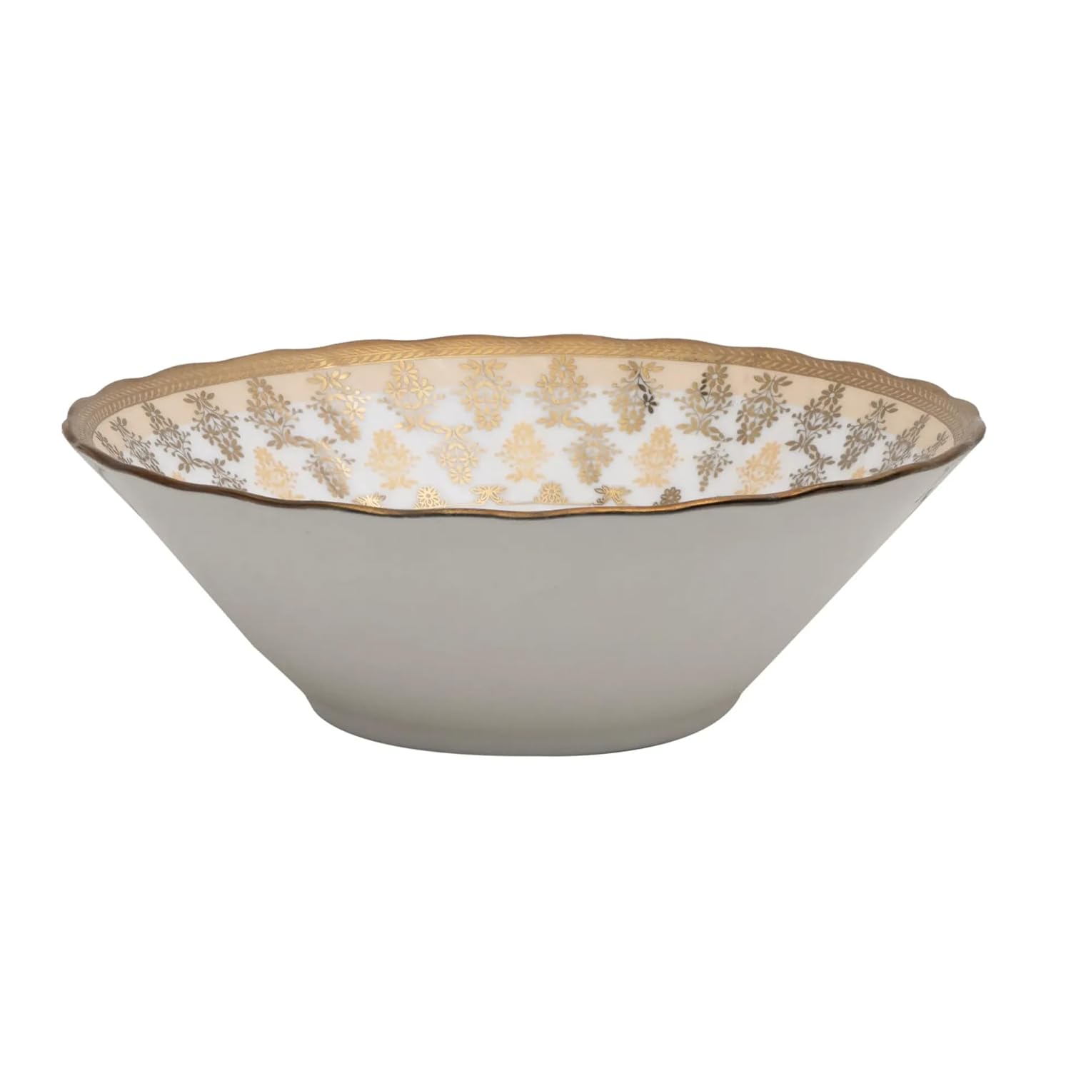 Clay Craft Fine Ceramic Ebony Dinner Set, Enchanting Gold, for Family of 4, Dinner Set Ceramic, Crockery Set, Dining Set for Dinner, Crockery Set for Gift, Kitchen Set (13 Pieces, E625)