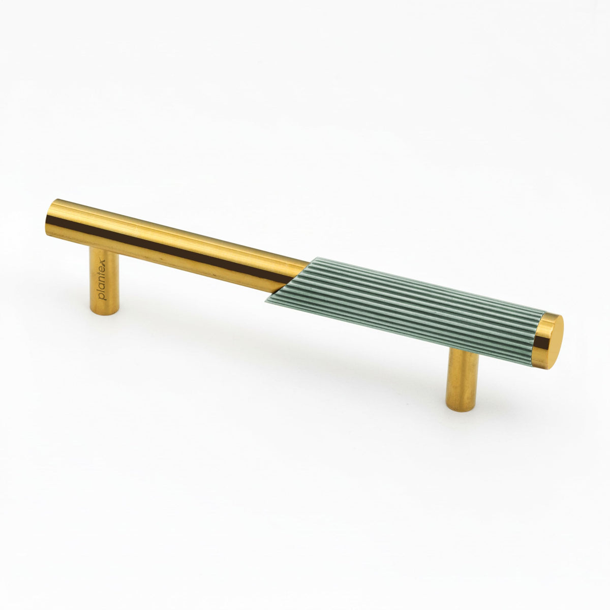 Plantex Stainless Steel & Aluminium Cabinet Handle/96mm Wardrobe Door Handle/Cupboard Pull-Push Handles for Home/Office - Pack of 1 (Green & Gold)-1