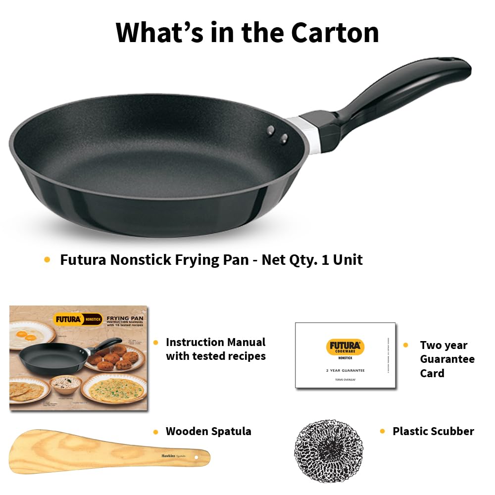 Hawkins Futura 20 cm Frying Pan, Non Stick Fry Pan, Small Frying Pan, Black (NF20)