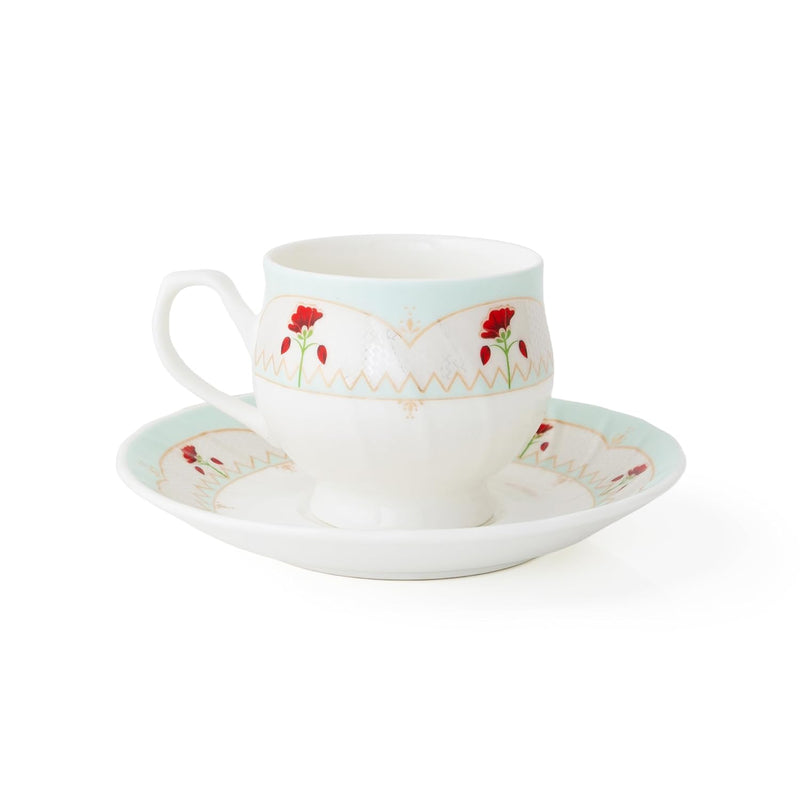 Clay Craft The Karina Fine Ceramic Tea Set of 15 Offers Elegance, Durability, and functionality