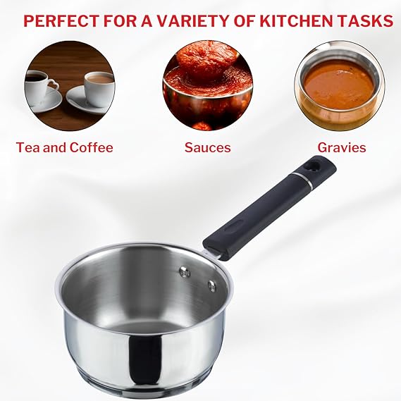 Vinod Stainless Steel Tivoli Saucepan  (Induction Friendly)