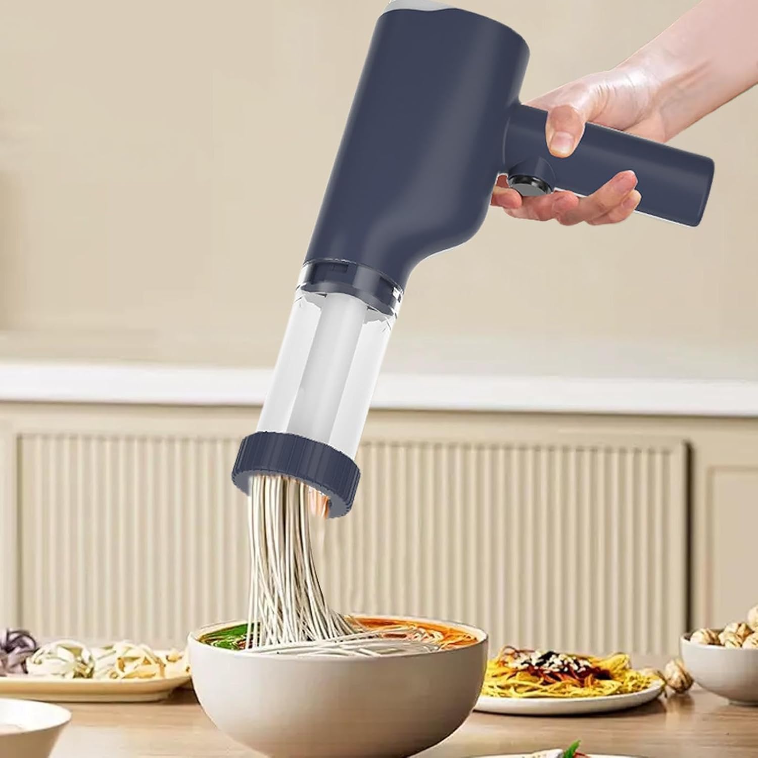 Pasta Maker Machine 6 in 1 Cordless Portable Noodle Maker Detachable Handheld Automatic Pasta Maker