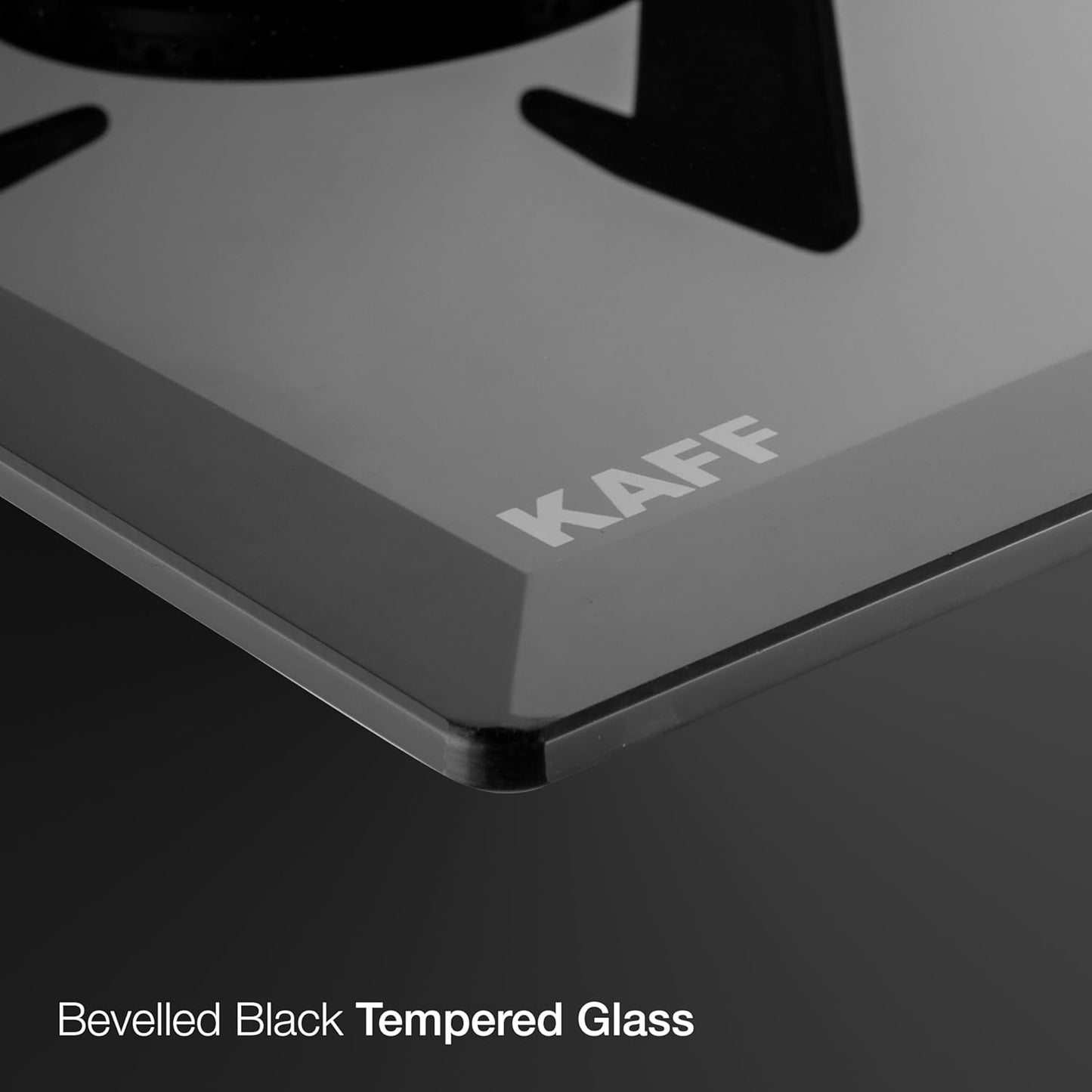 KAFF 3 Burners Built-in Hob & Hobtop with Digital Timer -8 MM |Auto Electric Ignition Glass Top| Enamelled Matt Finish, Easy Metal Grip Knobs, Toughened Glass (Black,78CM)
