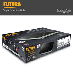 Hawkins Futura Single Induction Hob, 2000-W Cooktop with 20 Power Settings, Precise Time Setting Intervals, Child Lock, Black (FIC1A1)