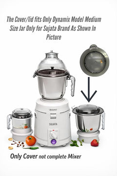 Flat Jar Lid (1000 ml Medium Steel Jar) | Compatible with Sujata Mixer Grinder