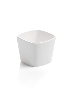 Clay Craft Basics White Ceramic Square Shaped Bowls/Katori for Chatni, sauces,dips, ketchups(Pack of 4)