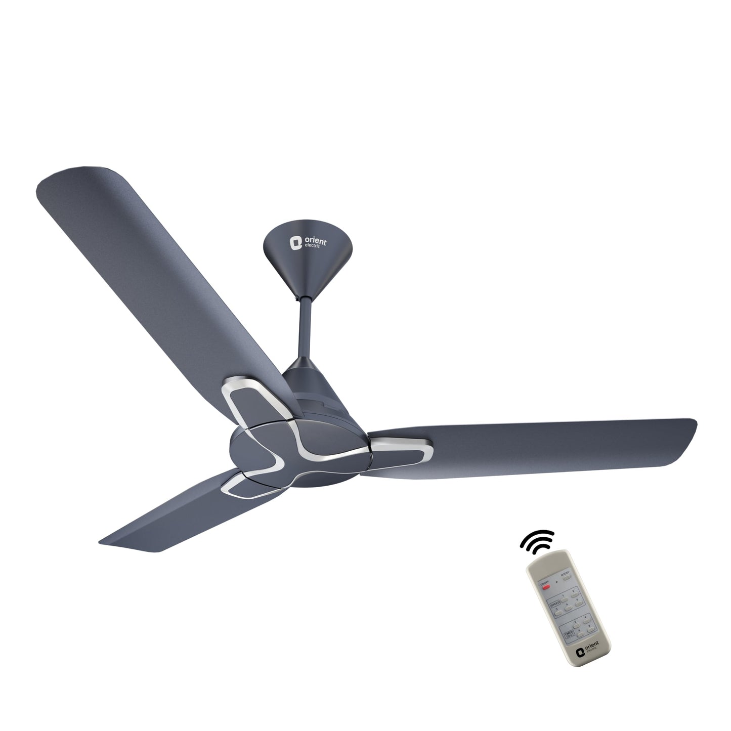 Orient Electric 1200 mm Jazz BLDC | Remote ceiling fan for home| BLDC Designer ceiling fan with fluidic ring design | Saves up to 50% | 3-year warranty | Orbes White, pack 1