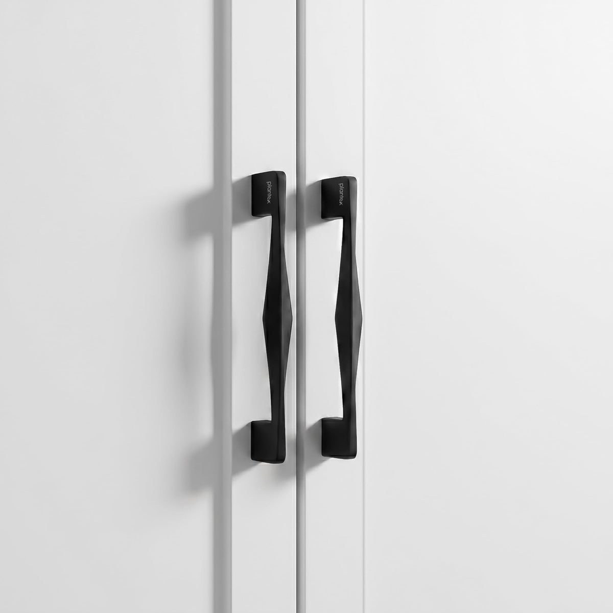 Plantex Cabinet Handle/96mm Handle for Drawer/Wardrobe/Kitchen Handle/Pull-Push Handle for Home/Office - Pack of 2 (Black) (Model APS-PH-104)