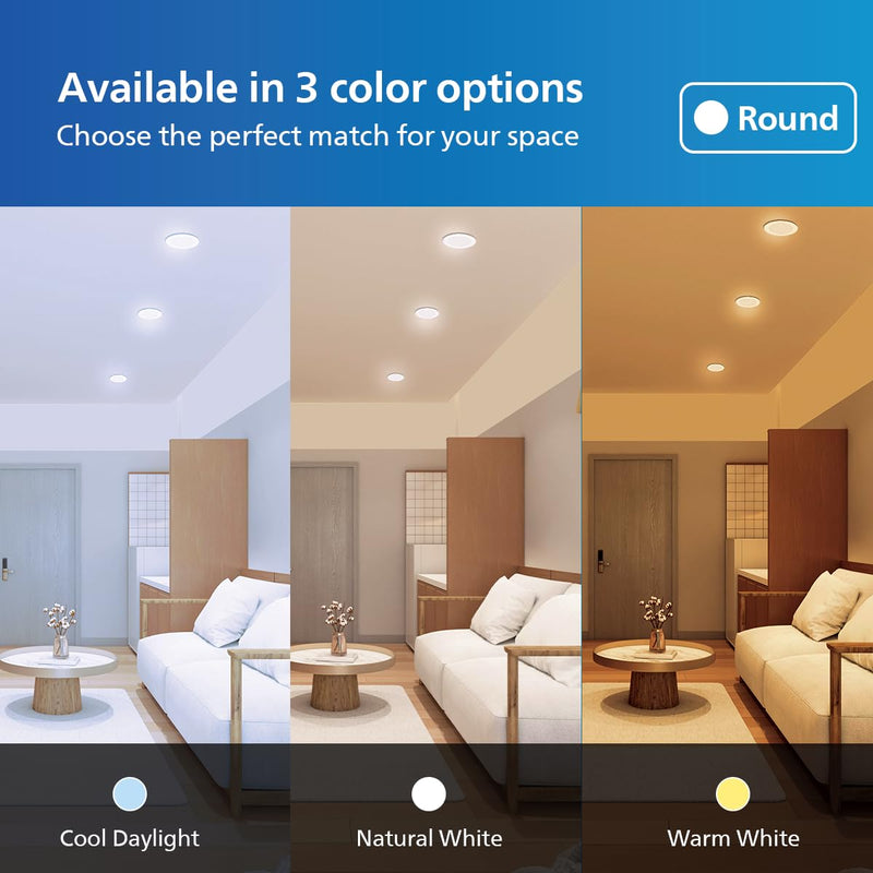Philips 15W Round LED Ceiling Light (Pack of 4)