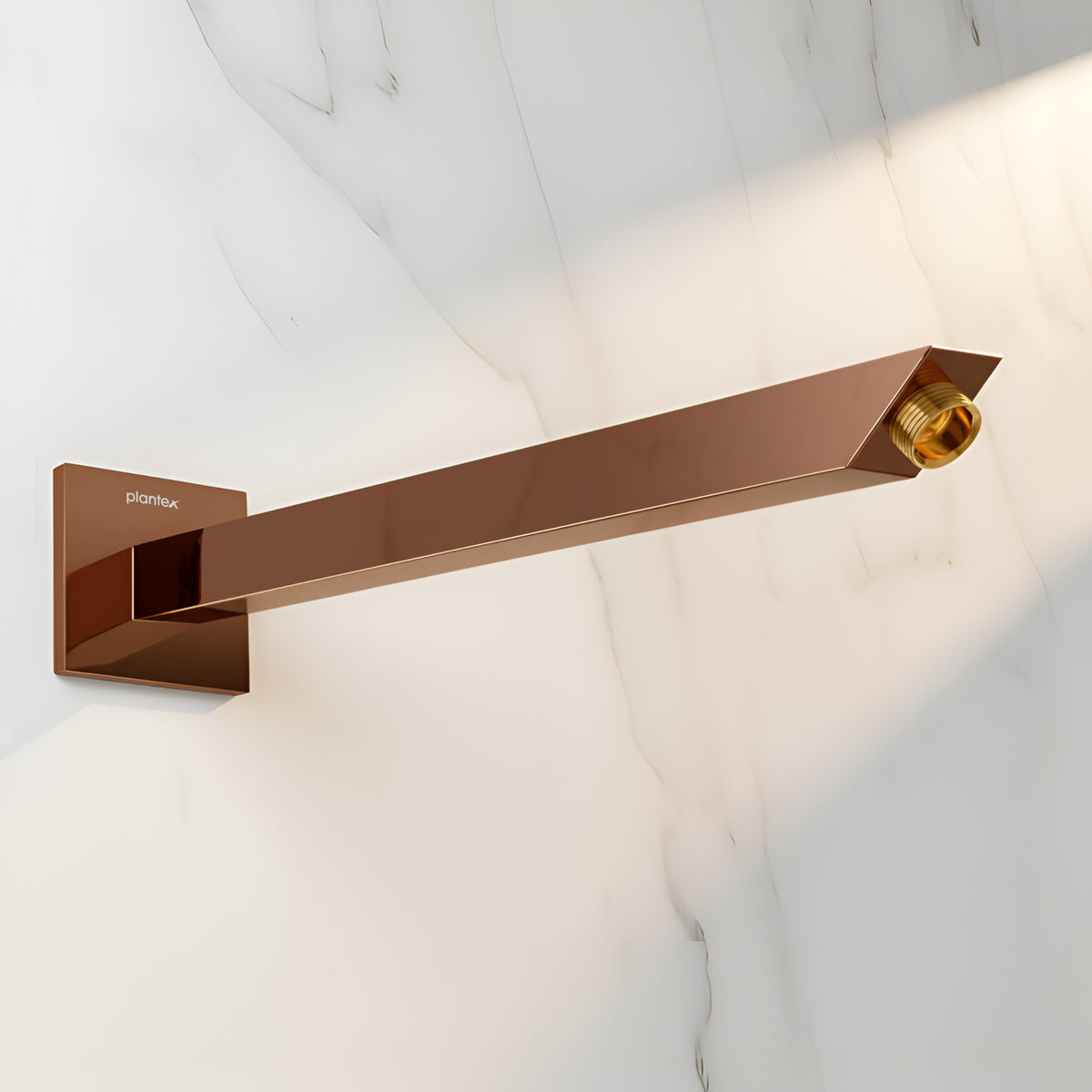Plantex 9-Inch Shower Arm for Overhead Shower/Stainless Steel Shower Pipe/Wall Mount Bathroom Fitting with 1⁄2-Inch Thread - Pack of 1 (Rose Gold)