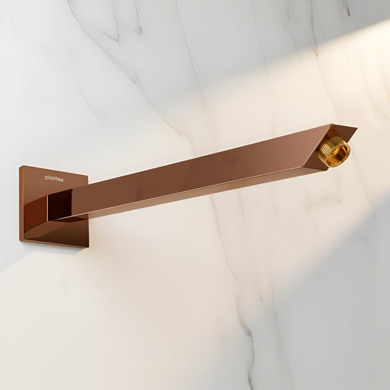 Plantex 9-Inch Shower Arm for Overhead Shower/Stainless Steel Shower Pipe/Wall Mount Bathroom Fitting with 1⁄2-Inch Thread - Pack of 1 (Rose Gold)-1